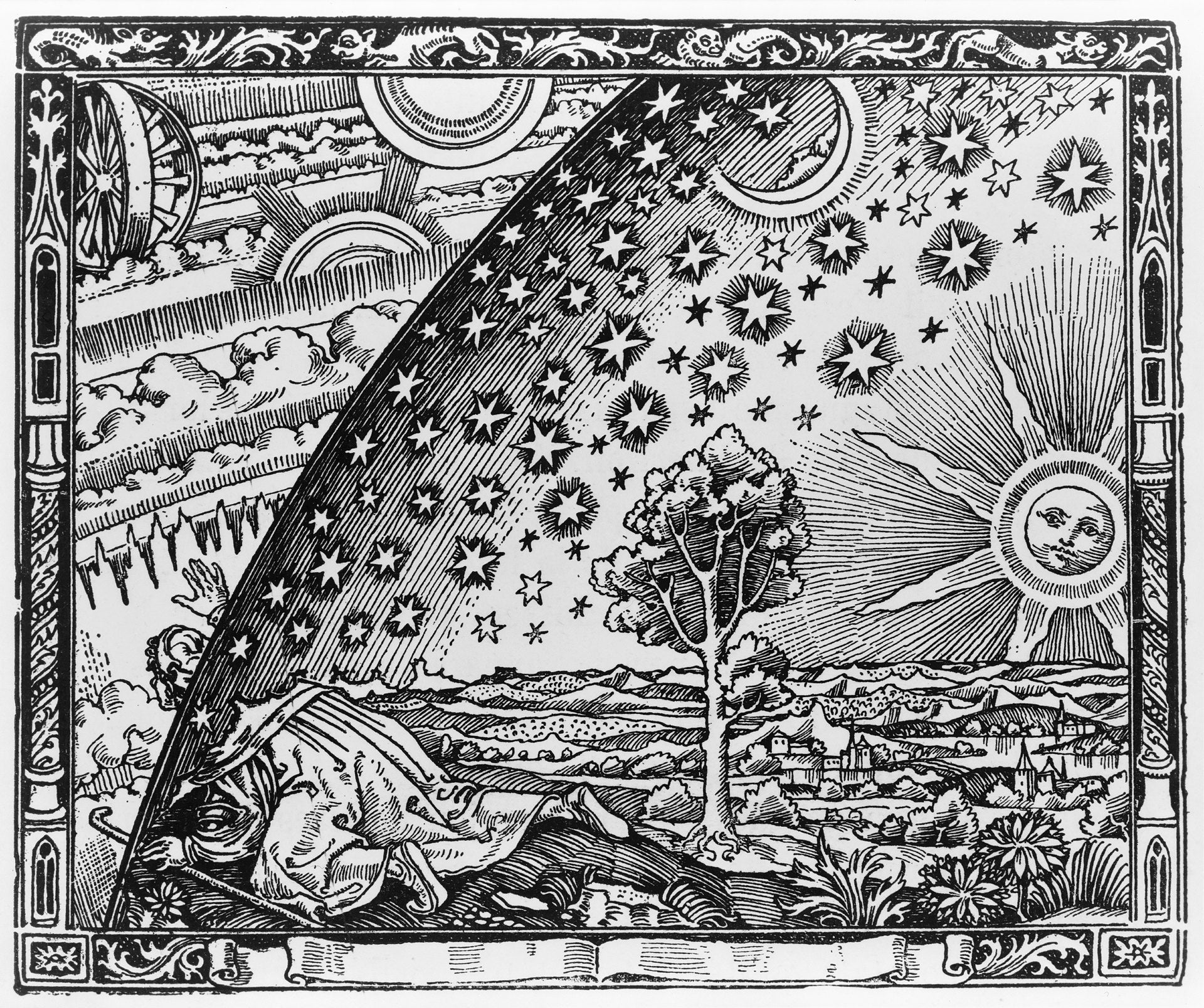 Flammarion Engraving; Where the Earth meets Heaven