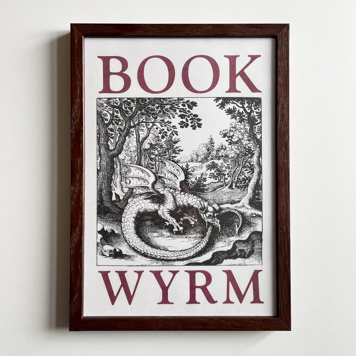 "Book Wyrm" Risograph Art Print