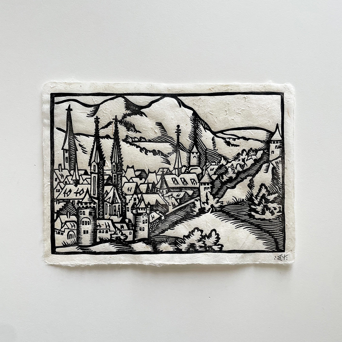 "Farewell" Linocut Print