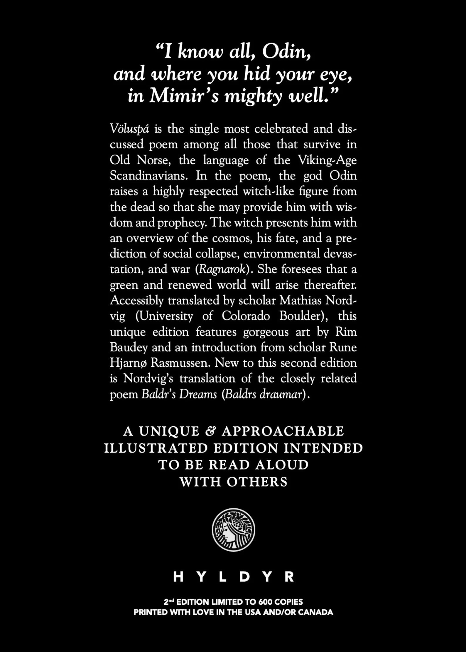 Völuspá: The Vision of the Witch (2nd edition) - Hyldyr - Haus Nostromo