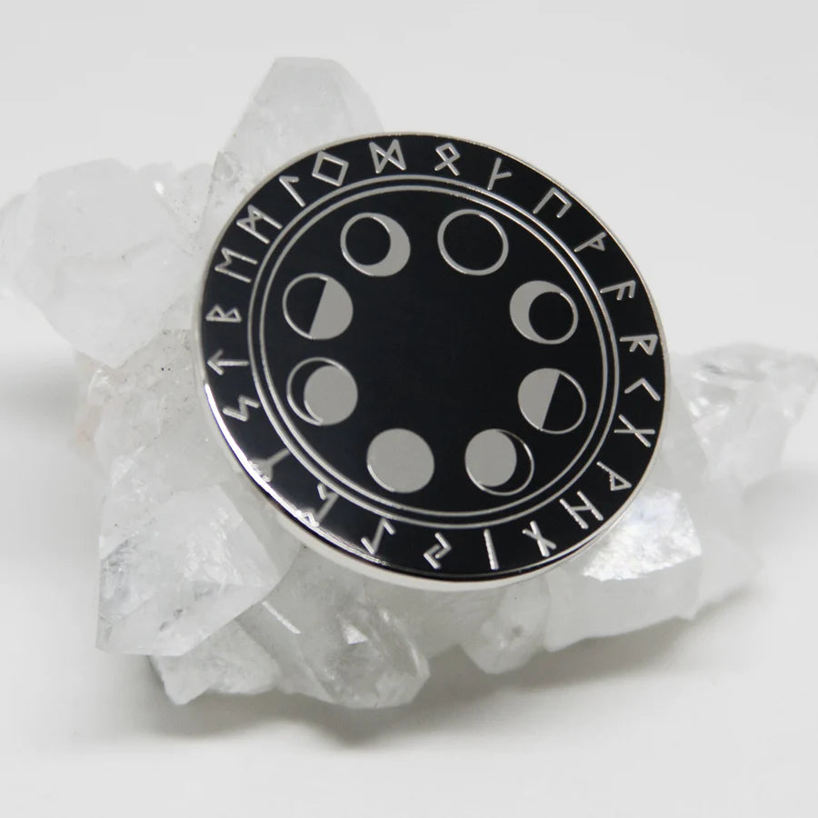"Moon Phase & Rune" Pin