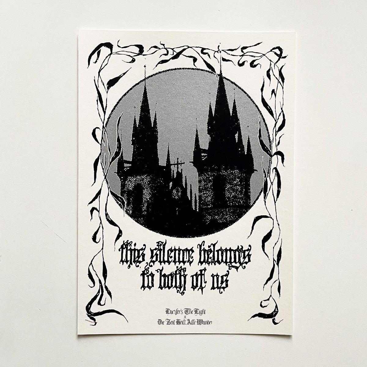 This Silence Belongs To Both Of Us Print - Die Zeit Heilt Alle Wunder & Lucifer‘s The Light - Haus Nostromo