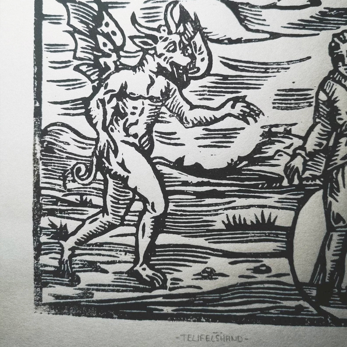 "Teufelshand" Linocut Print