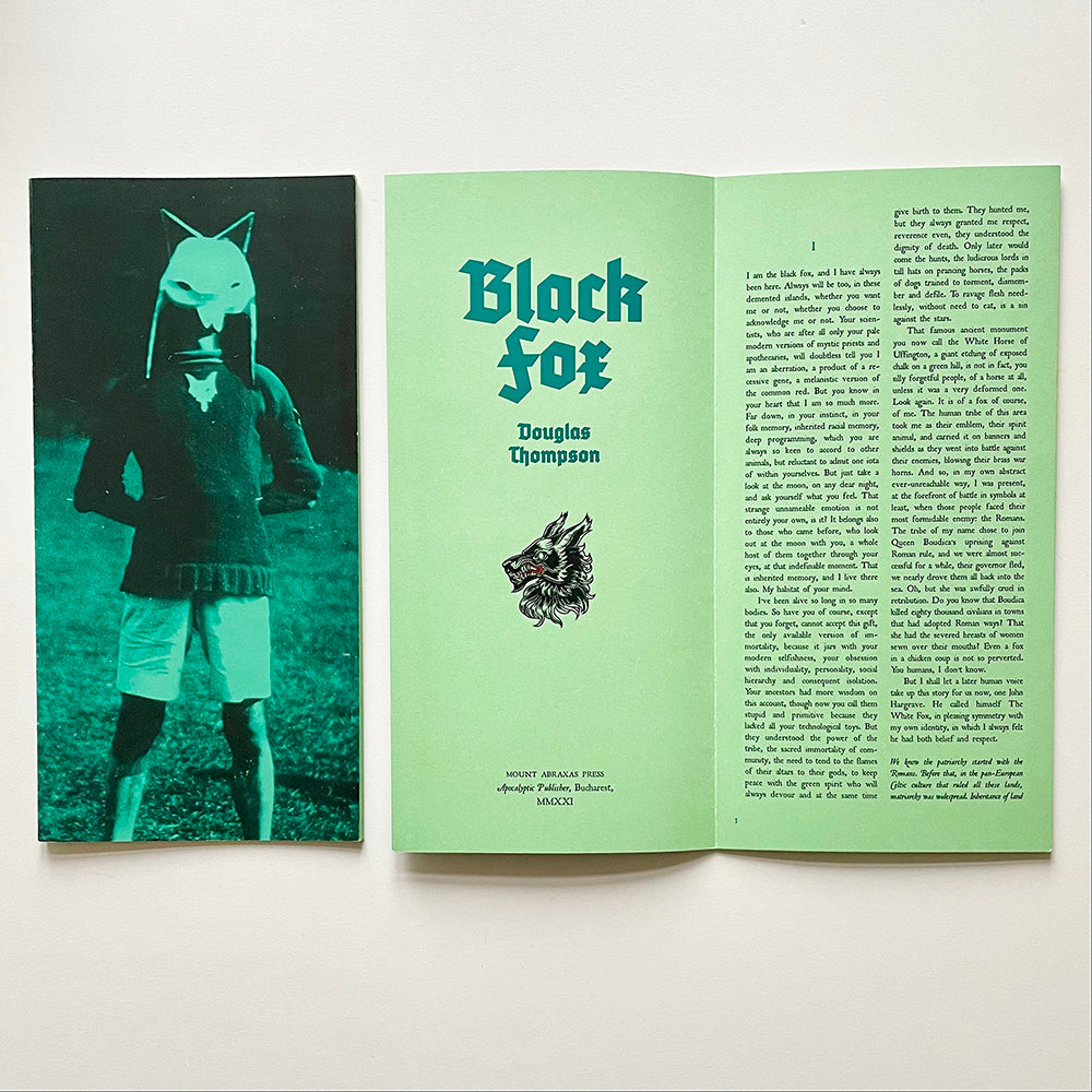 "Black Fox" Booklet (Green stock) - Mount Abraxas Press - Haus Nostromo