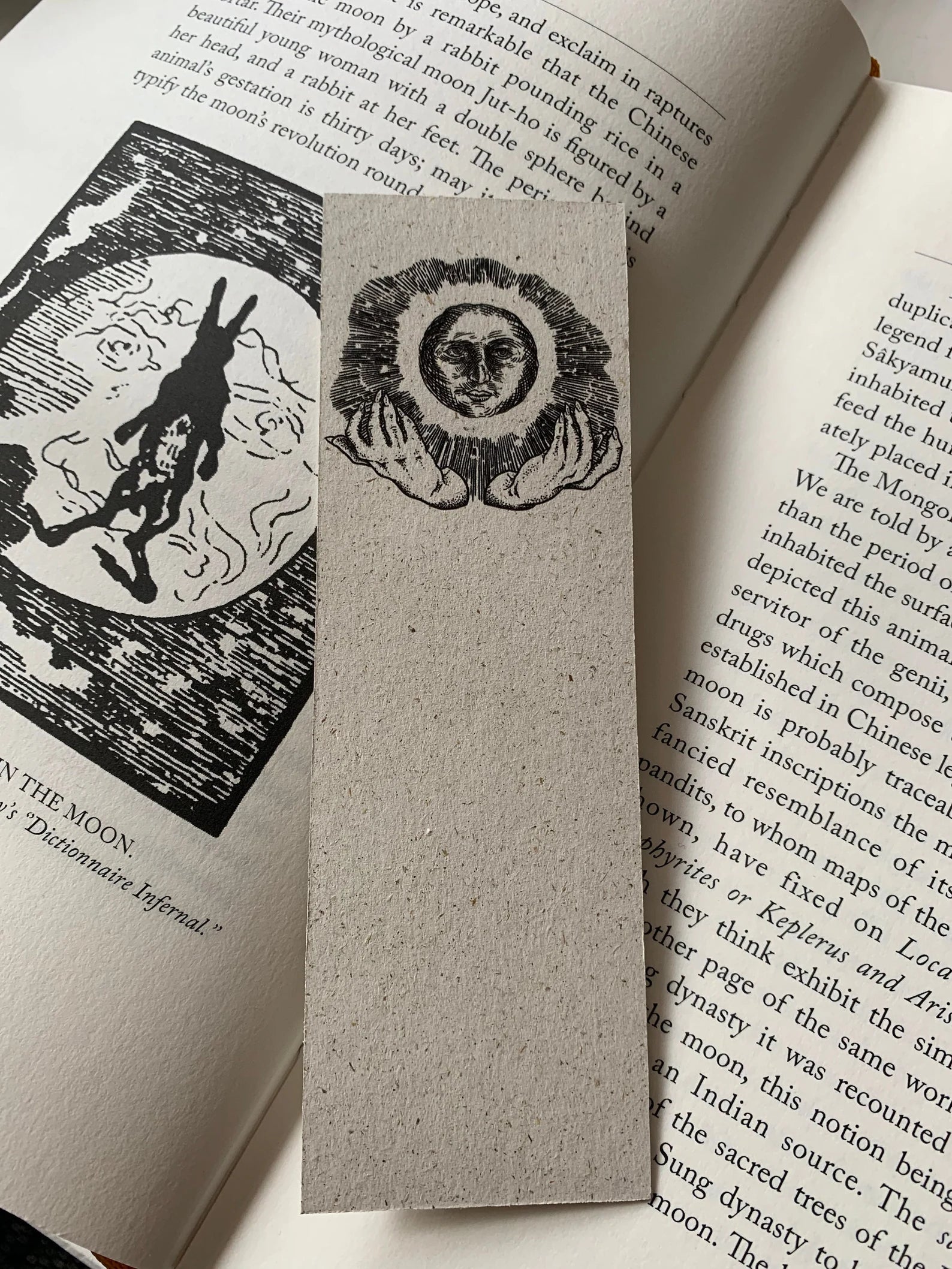 Mondsucht Grasspaper Bookmark - Pitchblack Illustration - Haus Nostromo